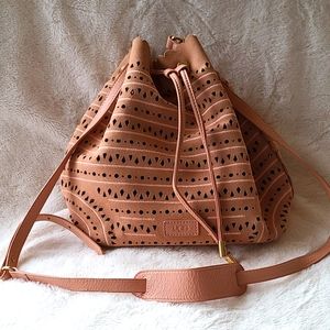 UGG Suede Satchel w/ Cutout Design Gently Used